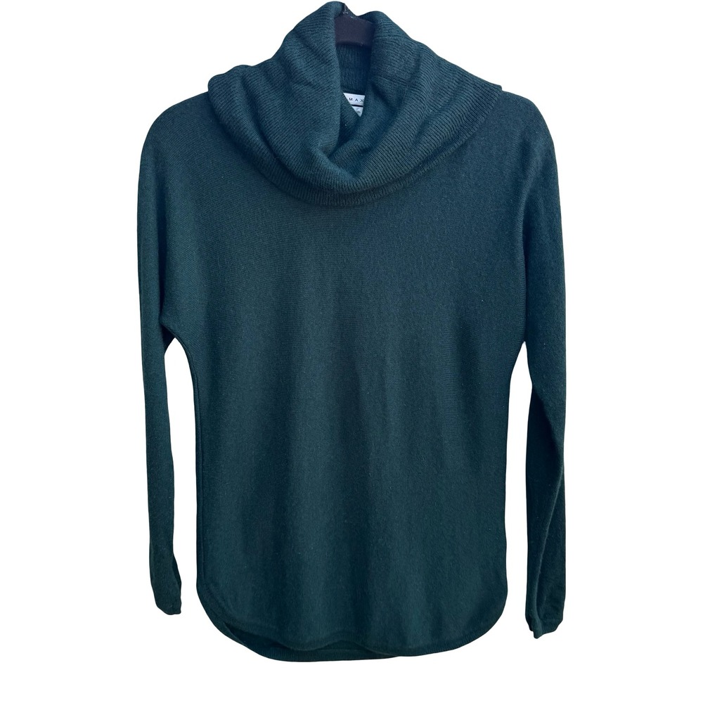 Max Studio 100% 2 Ply Cashmere Quiet Luxury Minimalist Preppy Cowl Neck Sweater